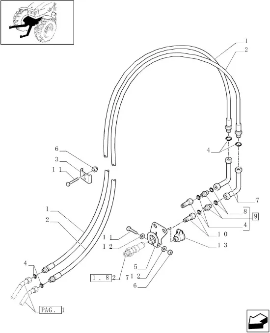 47057085 - шланг гидравлический