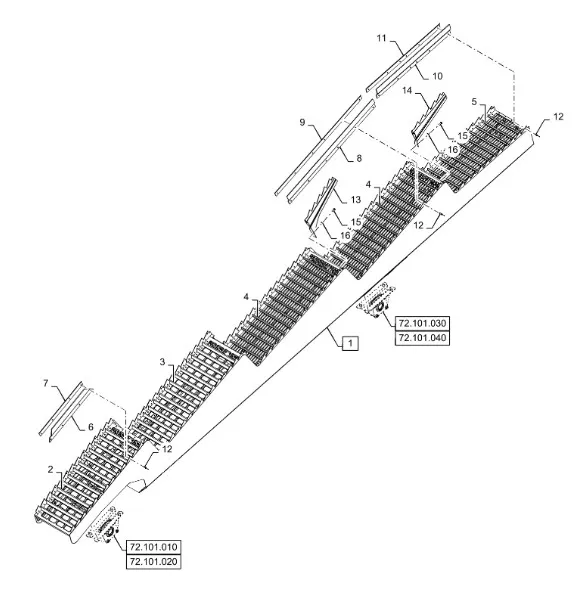 48052420 - Клавиша соломотряса CS, CSX, CX6