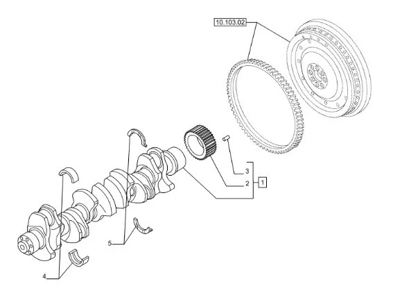 2996590 - Вкладыш упорн. коленвала ДВС Cursor9 T8./Mg., CS, CSX, CX6/8, Axion9